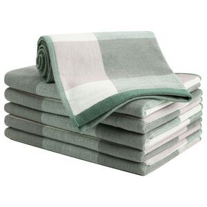 6pcs 100% Cotton Kitchen Towel Dish Towels for Cleaning Drying Green,White